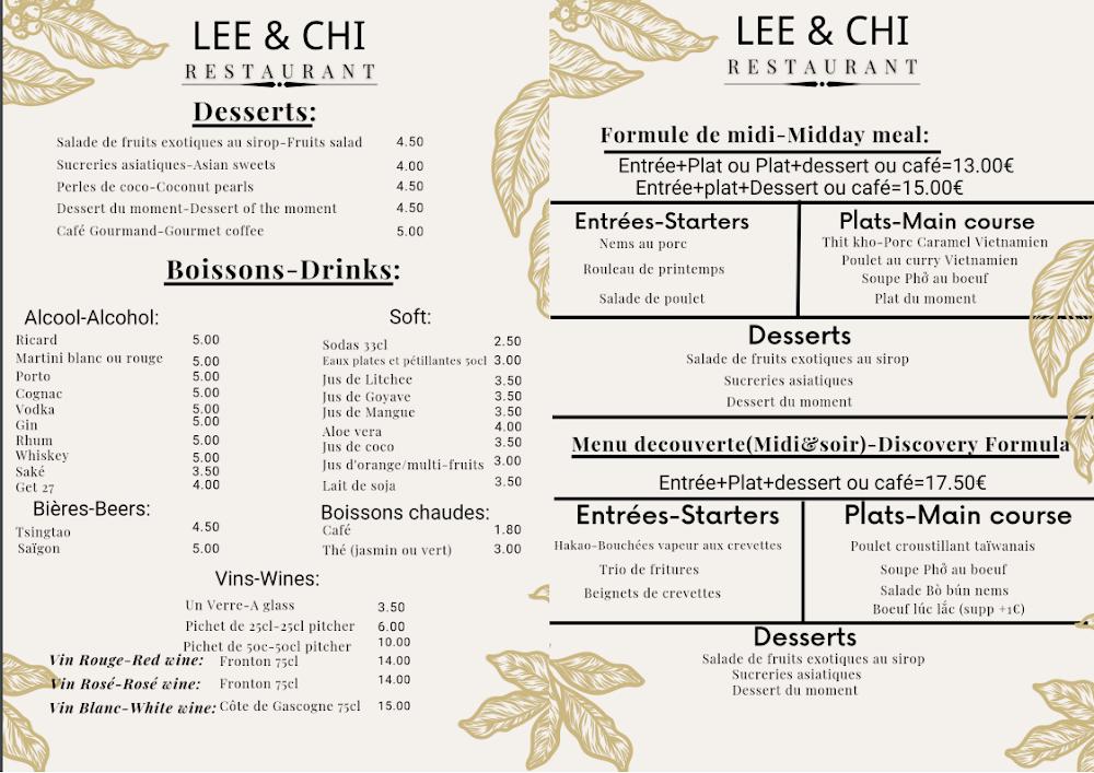 Lee & Chi - Menu Image 1