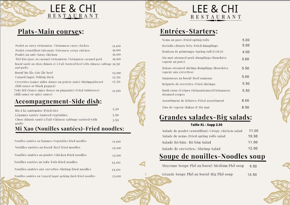 Lee & Chi - Menu Image 2